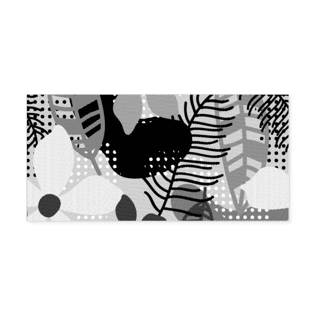 Colourful flowers background self-inking stamp (Design)