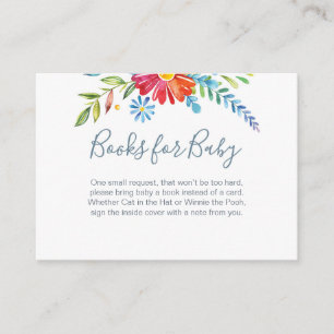 Colourful Flowers books for baby Insert Card