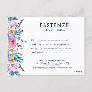 Colourful Flowers Border Border Gift Certificate Postcard