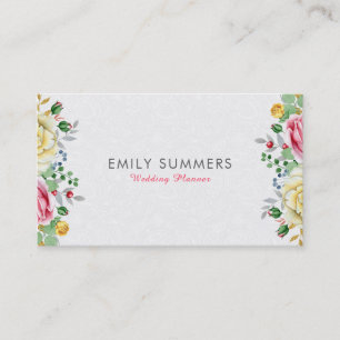 Colourful Flowers Bouquet Business Card
