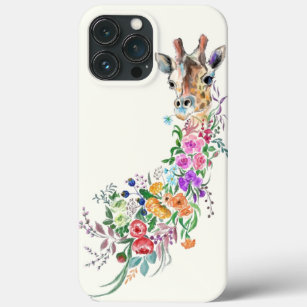Colourful Flowers Bouquet Giraffe - Drawing  iPhone 13 Pro Max Case