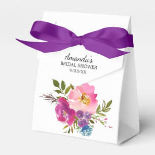 Colourful Flowers Bridal Shower Favour Box
