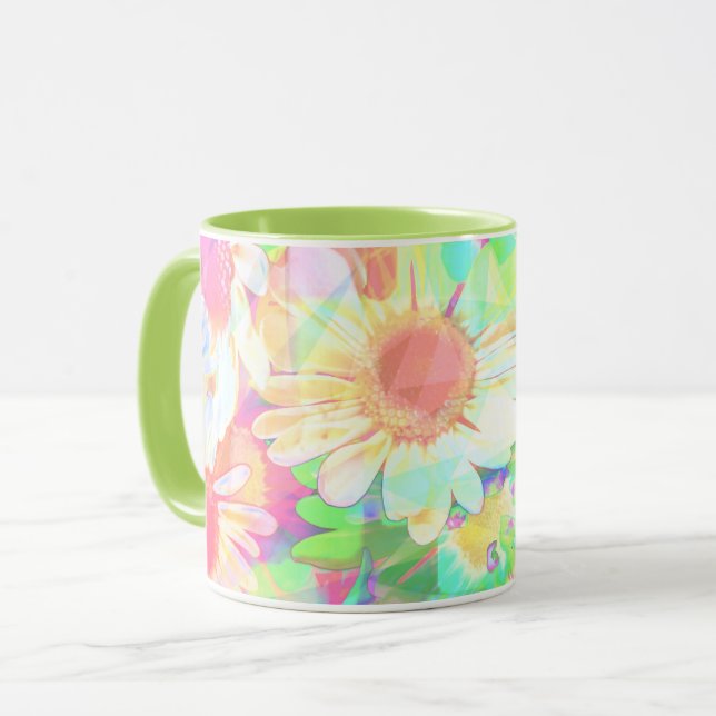 Colourful Flowers Bright Cheerful Mug (Front Left)