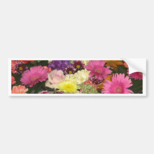 Colourful Flowers Bumper Sticker