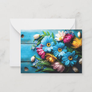 Colourful Flowers Card