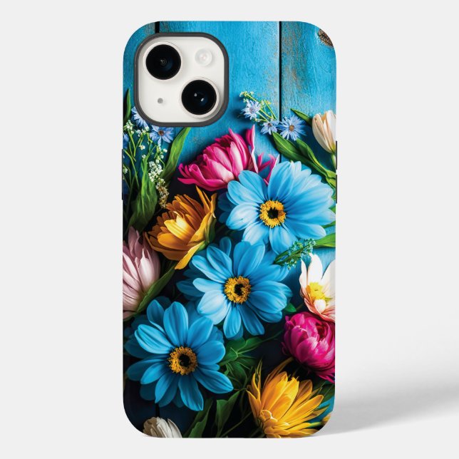 Colourful Flowers Case-Mate iPhone Case (Back)