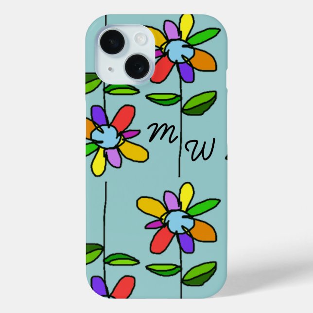 colourful Flowers Case-Mate iPhone Case (Back)