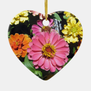 Colourful Flowers Ceramic Tree Decoration