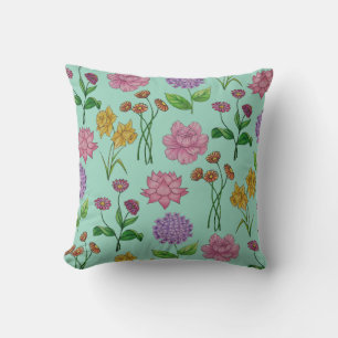 Colourful flowers cushion