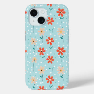 Colourful Flowers Delicate Pattern iPhone 15 Case