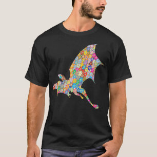 Colourful Flowers Dragon Premium  T-Shirt