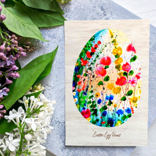 Colourful FLOWERS Easter Egg Hunt Brunch  Invitation