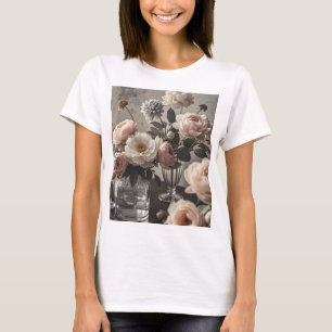 Colourful flowers Elegant vintage-inspired floral  T-Shirt