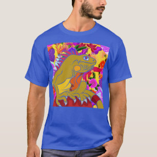 Colourful Flowers Exotic Pet Lizard Owner Reptile  T-Shirt