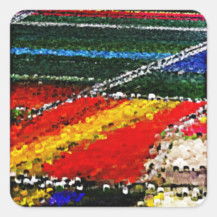 Colourful Flowers Field Painting Sticker