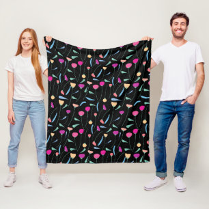 Colourful Flowers   Fleece Blanket