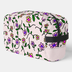 Colourful Flowers, Floral Pattern, Greenery, Boho Dopp Kit