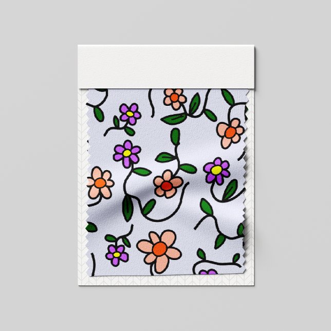 Colourful Flowers, Floral Pattern, Greenery, Boho Fabric (Creator Uploaded)