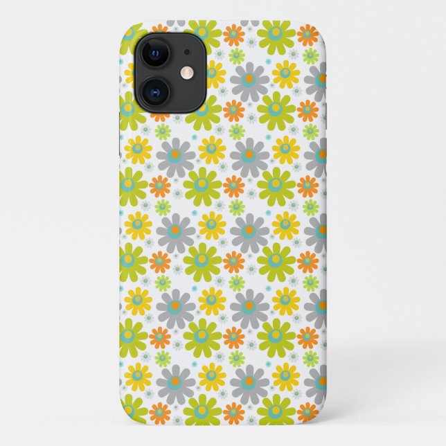 Colourful Flowers, Floral, Pattern Of Flowers Case-Mate iPhone Case (Back)