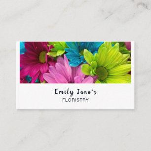 Colourful Flowers, Floristry Business Card