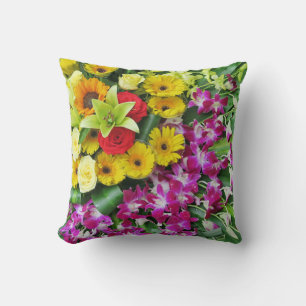 colourful+ flowers, garden+ gnome, calla+ cushion