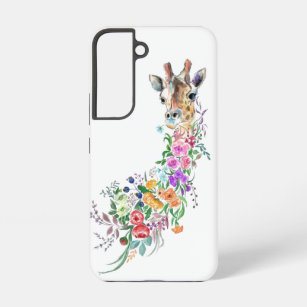 Colourful Flowers Giraffe Samsung Galaxy Case