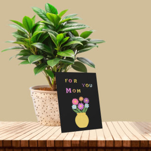 Colourful flowers holiday card