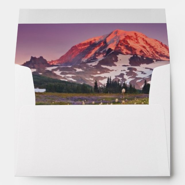 Colourful Flowers in Rainier National Park Envelope (Back (Bottom))