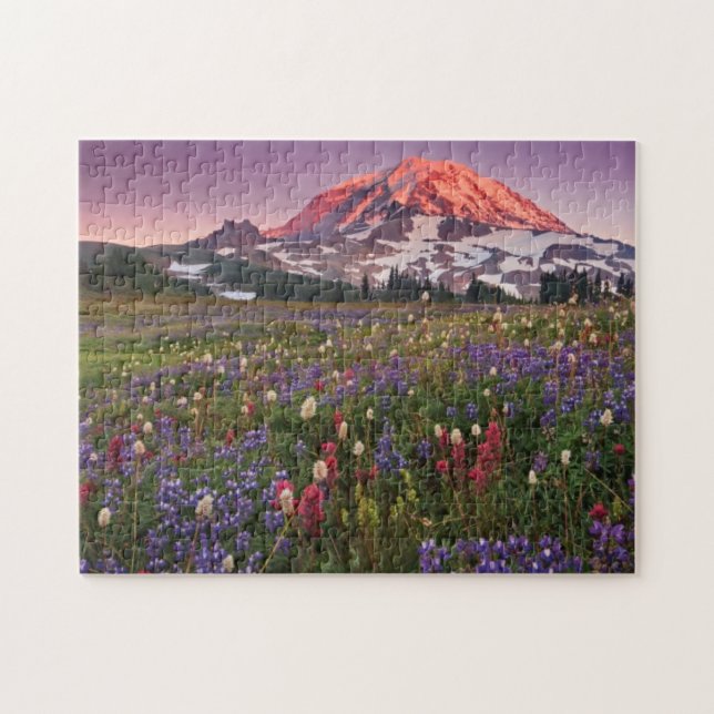 Colourful Flowers in Rainier National Park Jigsaw Puzzle (Horizontal)