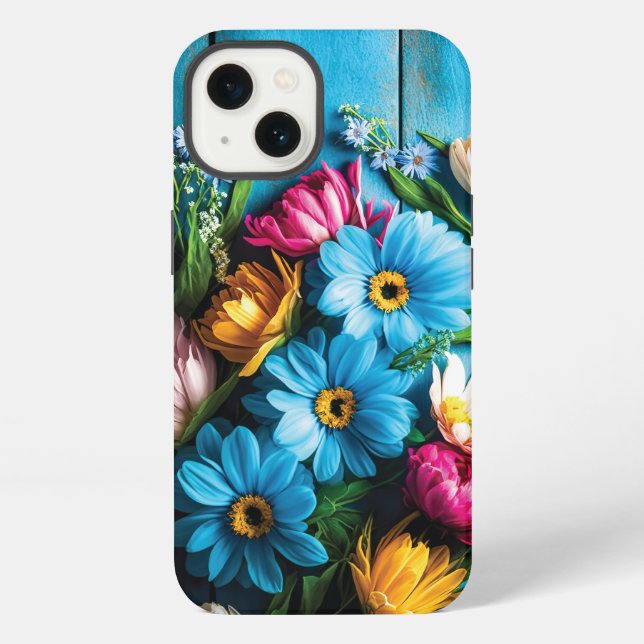 Colourful Flowers iPhone Case (Back)