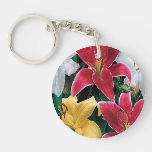 Colourful Flowers Key Chain (Front)