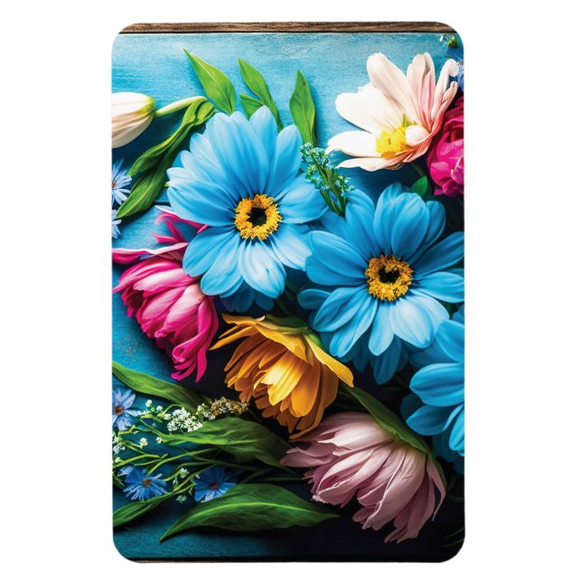 Colourful Flowers Magnet (Vertical)