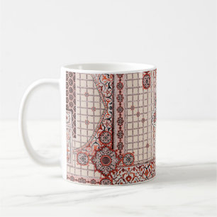 Colourful flowers mughal architecture background w coffee mug