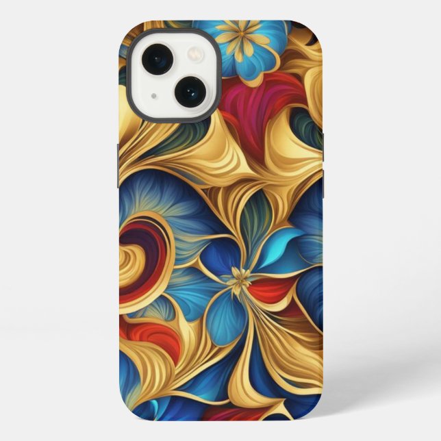 Colourful Flowers Multicolored  iPhone Case (Back)