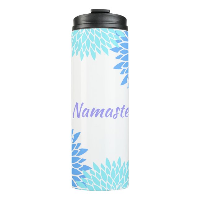 Colourful Flowers Namaste Thermal Tumbler (Front)