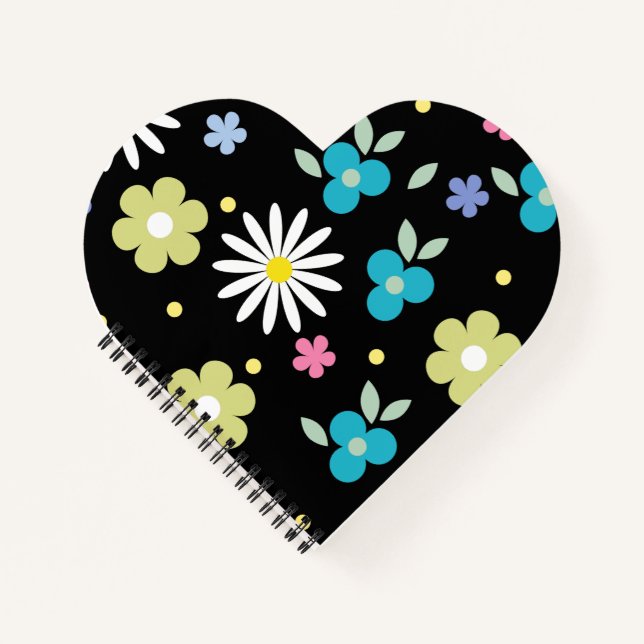 Colourful Flowers  Notebook (Front)