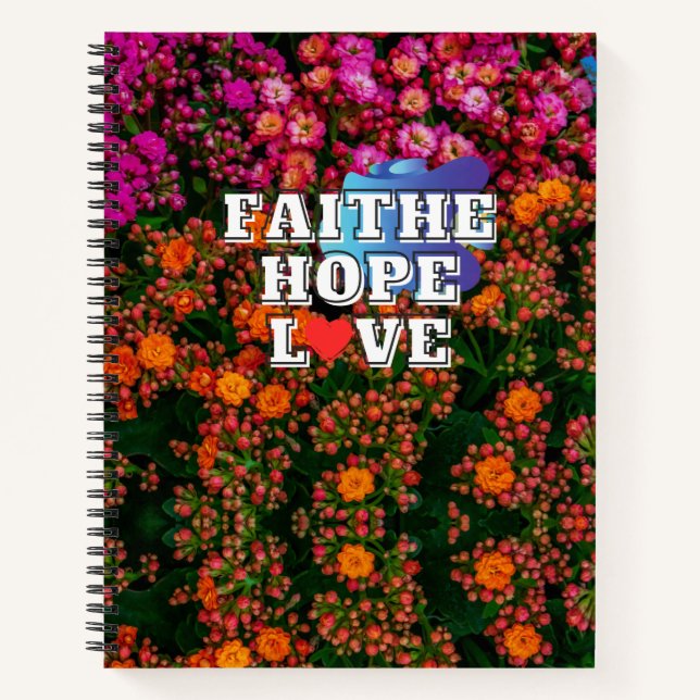 Colourful Flowers  Notebook (Front)