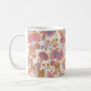 Colourful flowers on a light backdrop. Gentle seam Coffee Mug