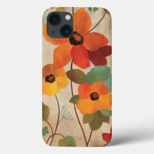Colourful Flowers on an Off White Background iPhone 13 Case