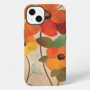 Colourful Flowers on an Off White Background iPhone Case