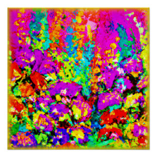 Colourful Flowers Painting. Buy Now Poster