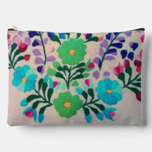 Colourful Flowers Pattern Accessory Pouch
