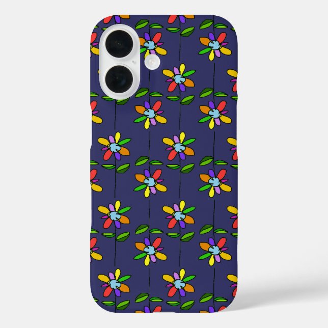 colourful flowers pattern Case-Mate iPhone case (Back)
