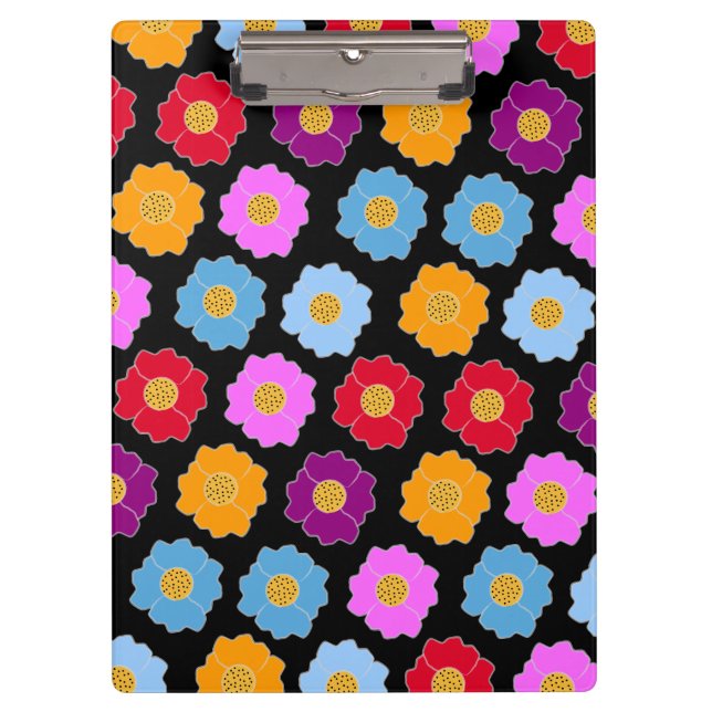 Colourful flowers pattern clipboard (Front)