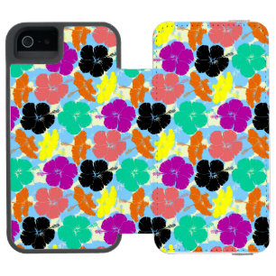 Colourful flowers patterns design incipio watson™ iPhone 5 wallet case