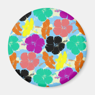 Colourful flowers patterns design magnet