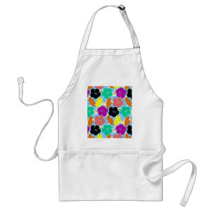 Colourful flowers patterns design standard apron