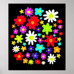 Colourful Flowers Poster