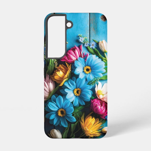 Colourful Flowers Samsung Galaxy S22 Case (Back)
