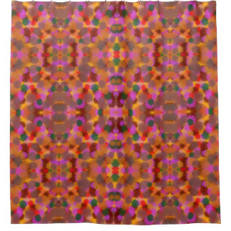 Colourful flowers shower curtain